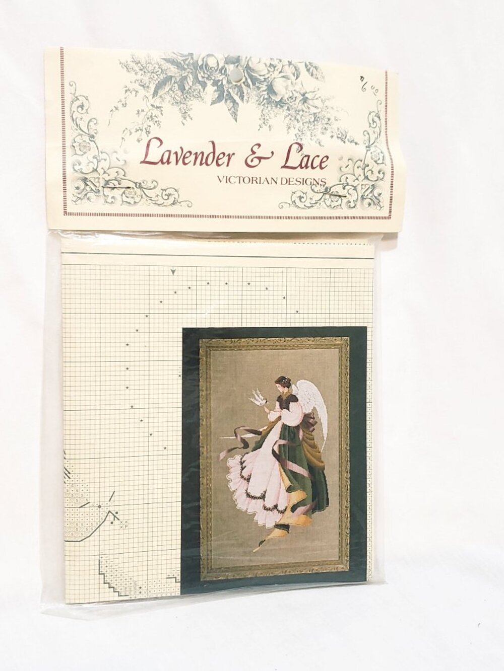 Angel of Grace Counted Cross Stitch Pattern Lavender and Lace 1991